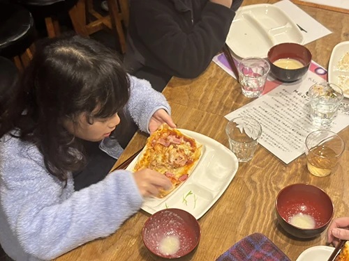お好み焼き体験の様子3